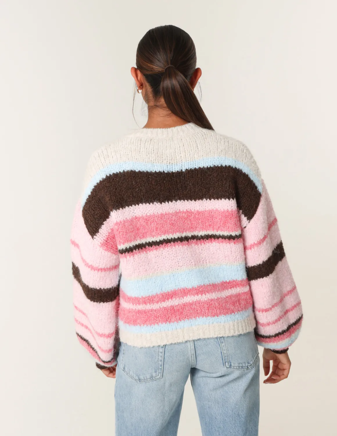 Colourful Block Horizontal Stripes Jumper