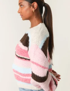 Colourful Block Horizontal Stripes Jumper