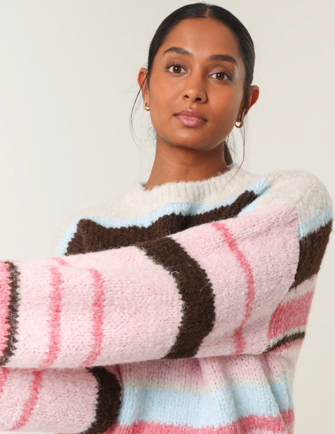 Colourful Block Horizontal Stripes Jumper