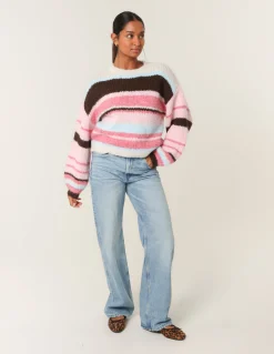 Colourful Block Horizontal Stripes Jumper