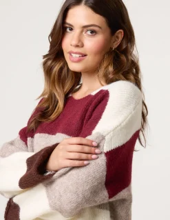 Colourful Stripped V Neck Jumper