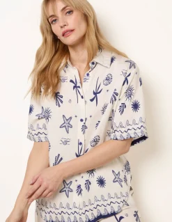 Co-Ord Set With Marine-Inspired Print