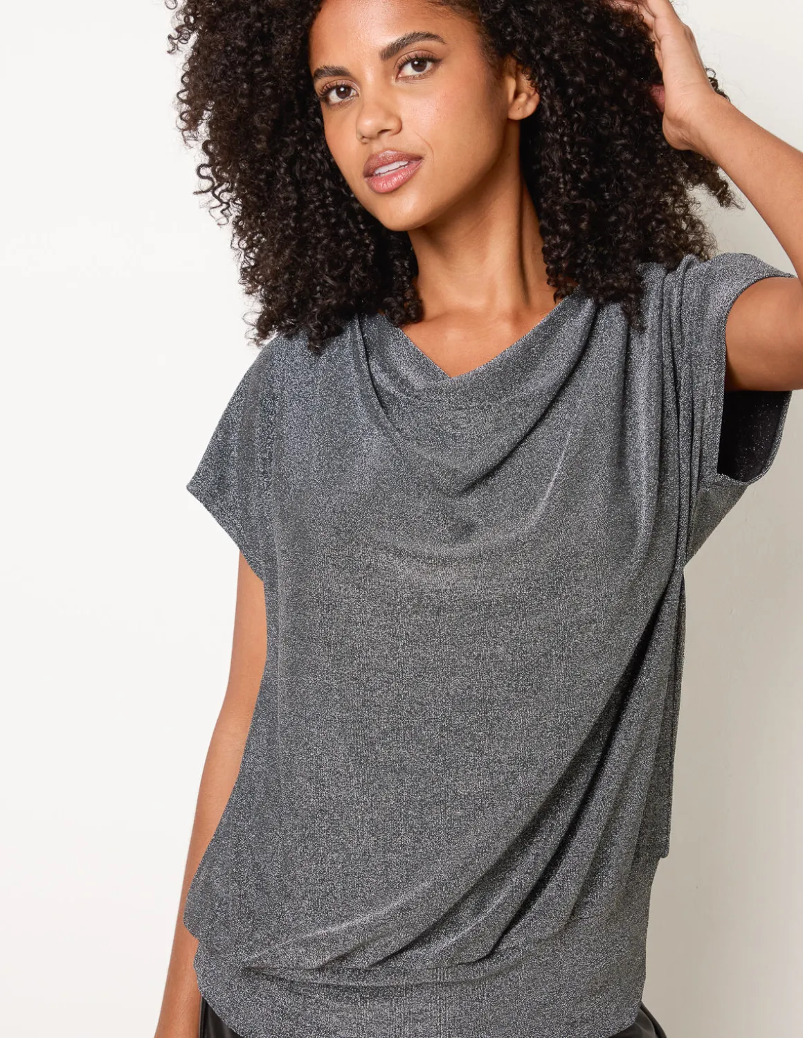 Cowl Neck Draped Top