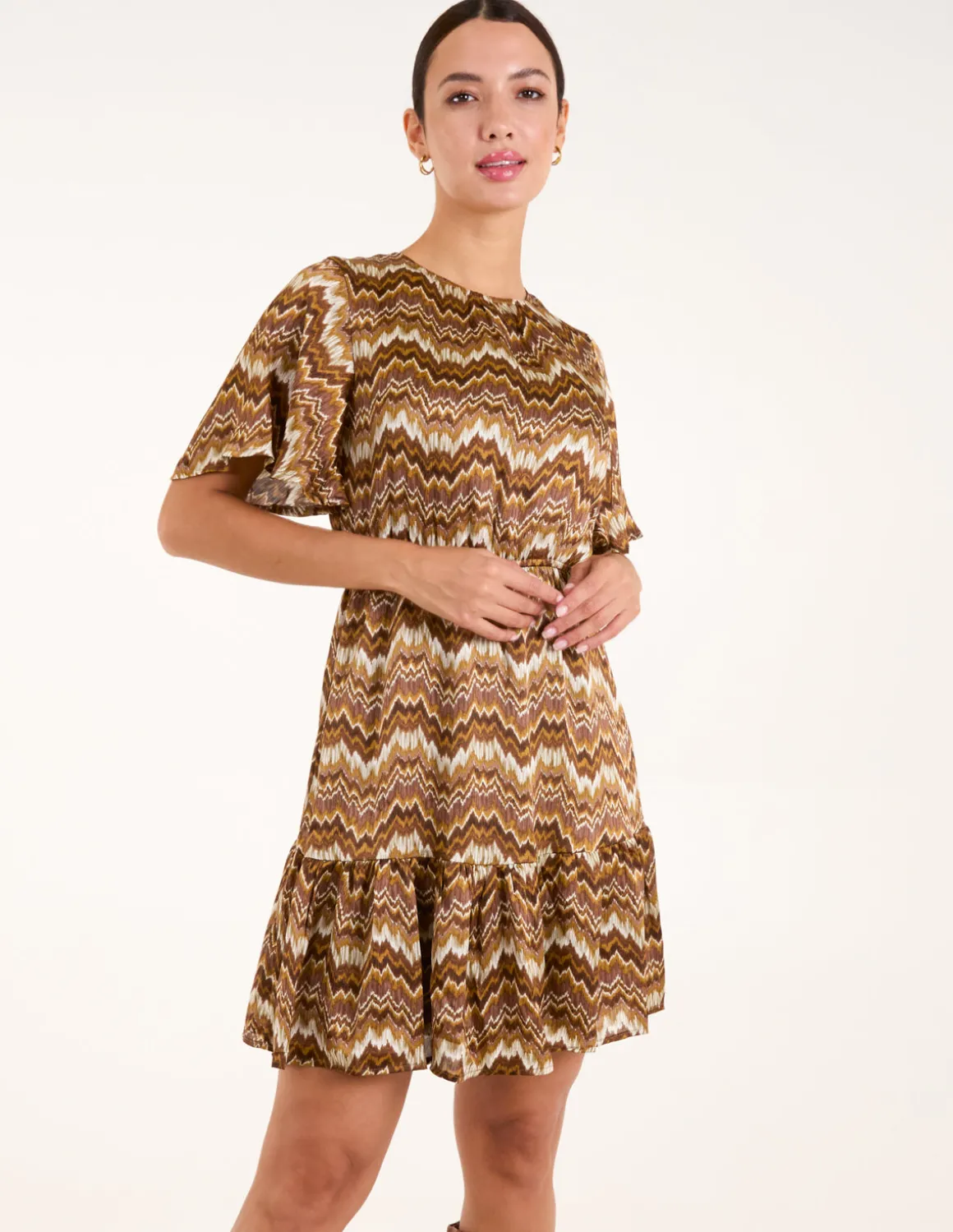 Crew Neck Mini Dress
