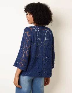 Crochet Tie Front Cardigan
