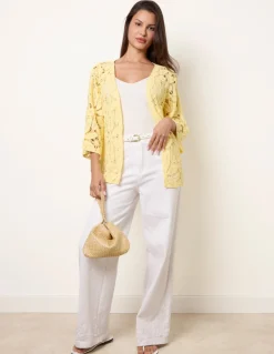Crochet Tie Front Cardigan