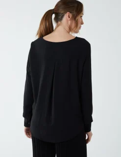Crossover Woven Plain Blouse