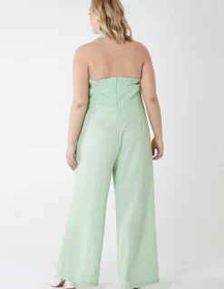 Curve Halter Neck Culotte Green Jumpsuit