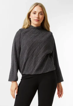 Curve Puffball High Neck Top