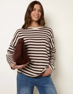 Cut and Sew Knit Stripe Top