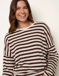 Cut and Sew Knit Stripe Top
