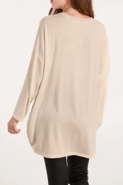 Cut And Sew Knit Tunic Top