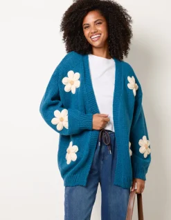 Daisy Large Flower Cardigan
