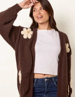 Daisy Large Flower Cardigan