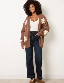 Daisy Large Flower Cardigan