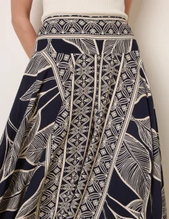 Deep Waist Extra Wide Flowy Trousers