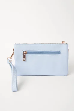 Detailed Zip Up Purse With Detachable Strap