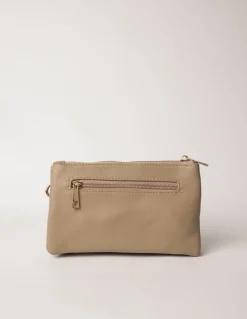 Detailed Zip Up Purse With Detachable Strap