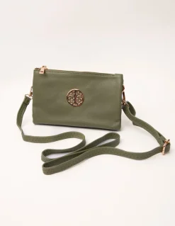 Detailed Zip Up Purse With Detachable Strap