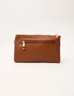 Detailed Zip Up Purse With Detachable Strap