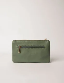 Detailed Zip Up Purse With Detachable Strap