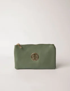 Detailed Zip Up Purse With Detachable Strap