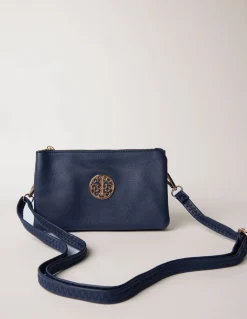 Detailed Zip Up Purse With Detachable Strap