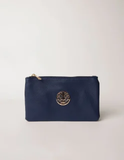 Detailed Zip Up Purse With Detachable Strap
