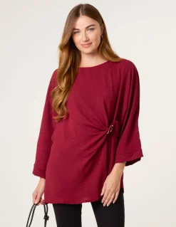Detail Side Gathered Blouse