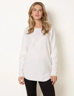 Diamante Embellished Batwing Jumper