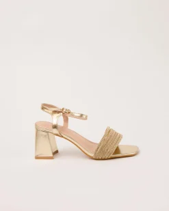 Diamante Front Small Healed Sandals