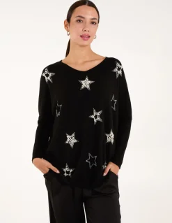 Diamante Pearl Star Jumper