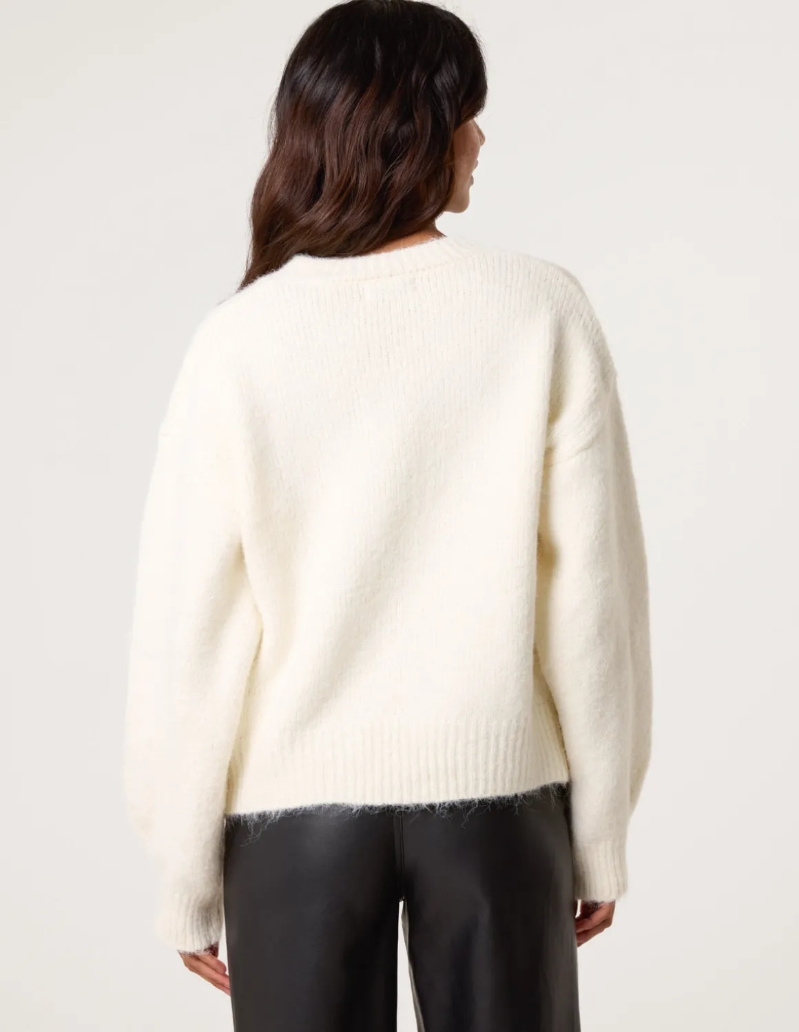 Diamante Sequin Brochure Button Front Cardigan