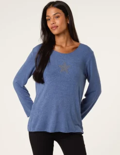Diamante Star Long Sleeve Jumper