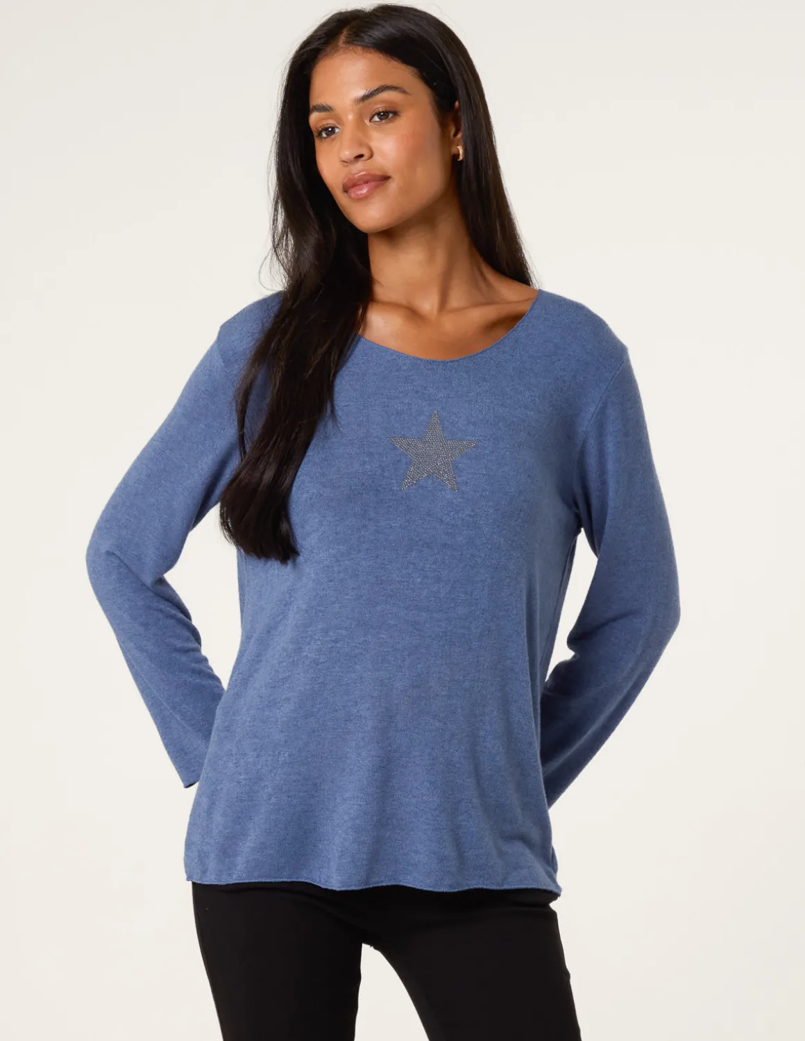 Diamante Star Long Sleeve Jumper