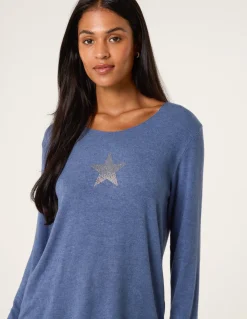 Diamante Star Long Sleeve Jumper