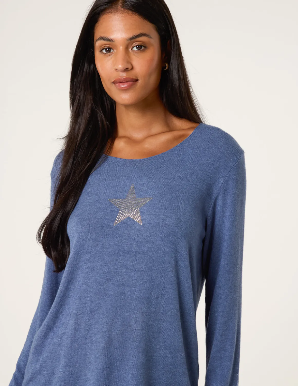 Diamante Star Long Sleeve Jumper