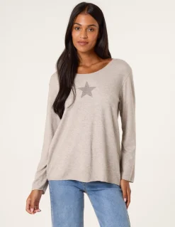 Diamante Star Long Sleeve Jumper