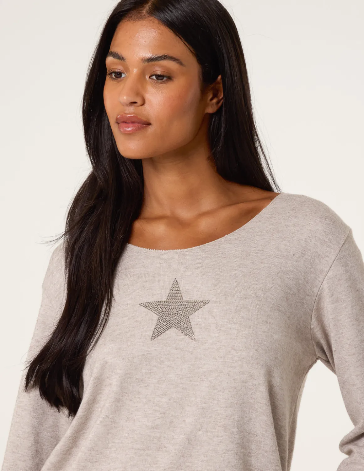 Diamante Star Long Sleeve Jumper