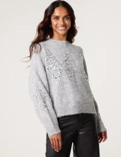 Diamond Sequin Jumper