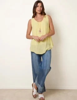 Double Layer Scoop Neck Vest