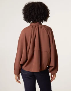 Drape Puffball Zipper Jacket