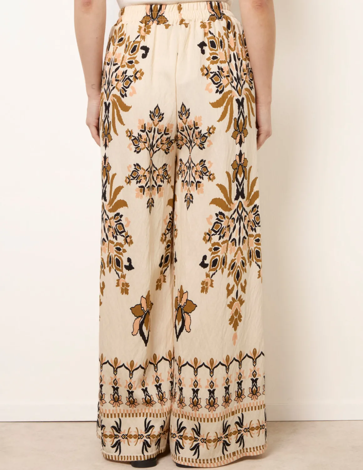 Drawstring Waist Wide Leg Pants