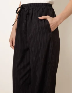 Drawstring Wide Leg Trousers