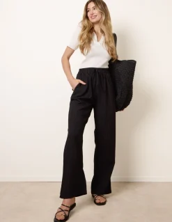 Drawstring Wide Leg Trousers