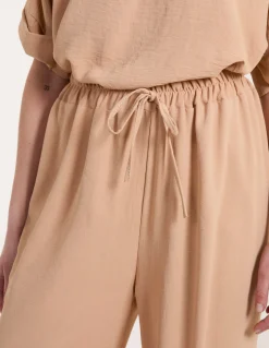 Drawstring Wide Leg Trousers