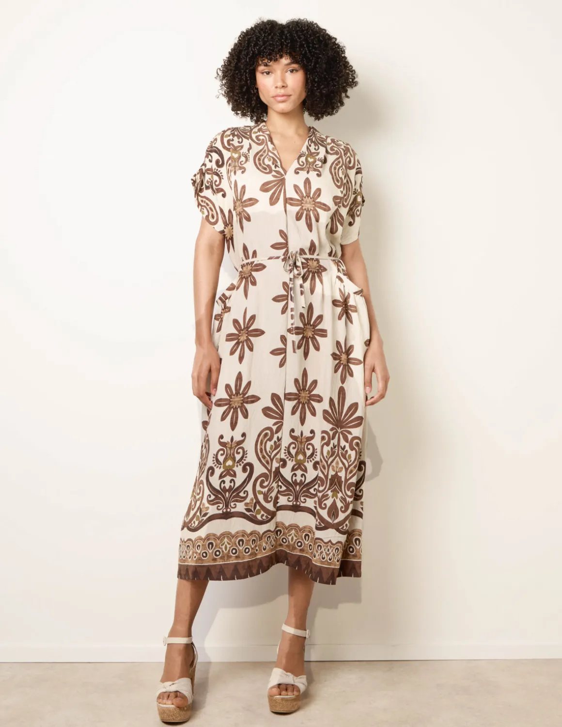 Dress With Bold Floral Print