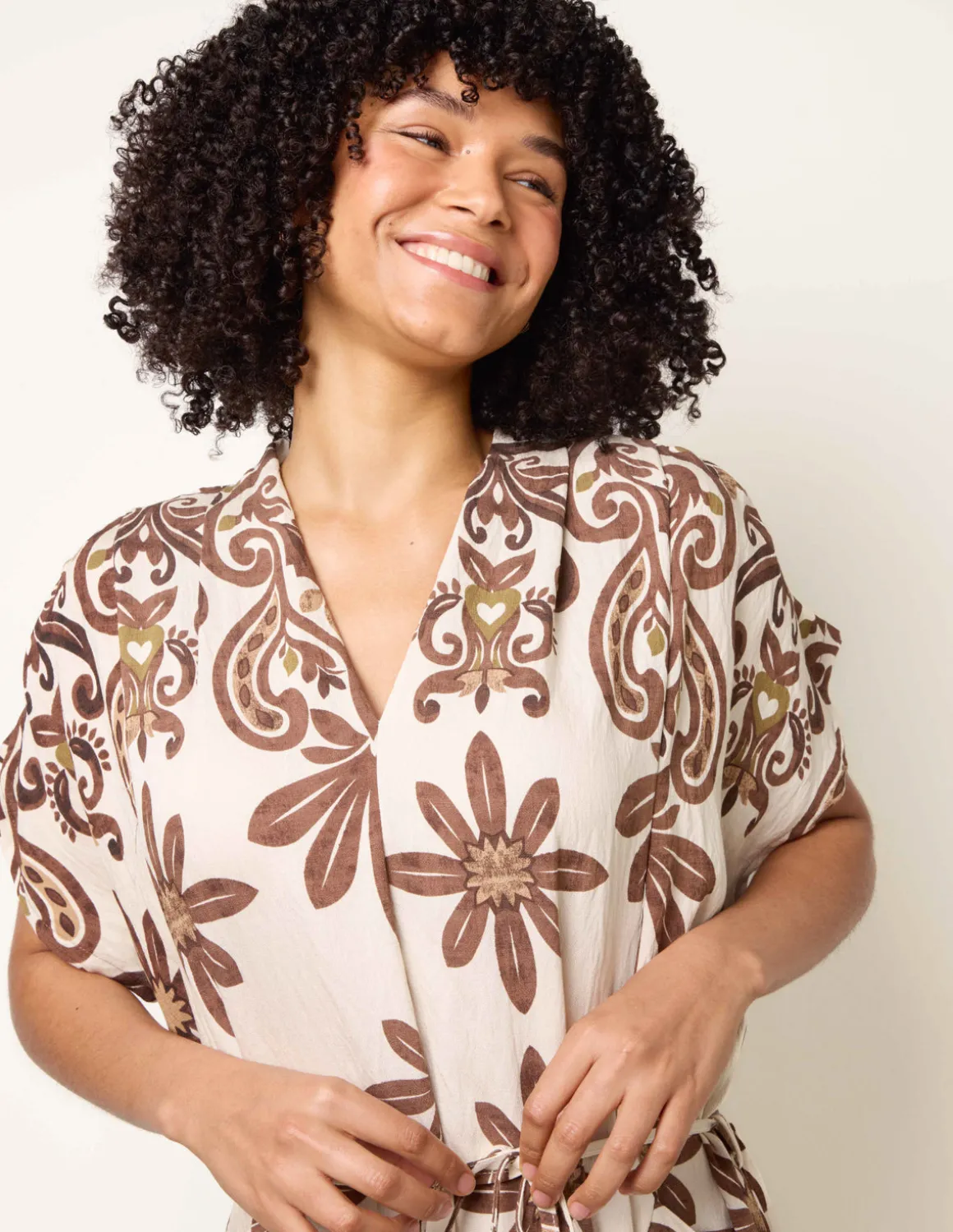 Dress With Bold Floral Print
