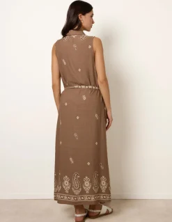 Dress With Paisley & Floral Print