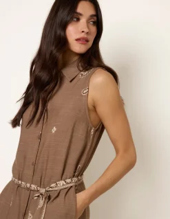 Dress With Paisley & Floral Print